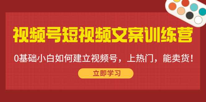 视频号短视频文案训练营：0基础小白如何建立视频号，上热门，能卖货！财创网络学堂-引流教程-网赚教程-副业教程-引流技术-副业-网络赚钱项目课程网