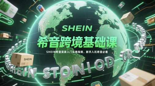 希音跨境基础课，SHEIN希音卖家入门实操指南，新手入坑希音必看财创网络学堂-引流教程-网赚教程-副业教程-引流技术-副业-网络赚钱项目课程网