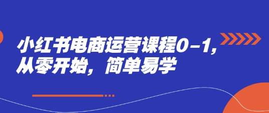 小红书电商运营课程0-1，从零开始，简单易学财创网络学堂-引流教程-网赚教程-副业教程-引流技术-副业-网络赚钱项目课程网