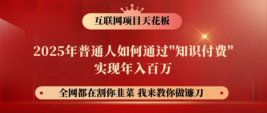 网创项目终点站-镰刀训练营超级IP合伙人，25年普通人如何通过“知识付费”年入百万-课程网