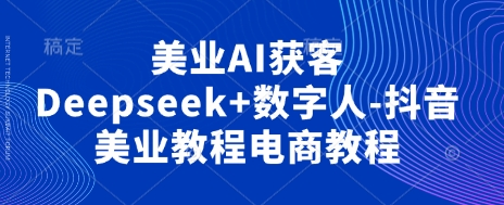 美业AI获客Deepseek+数字人-抖音美业教程电商教程-课程网