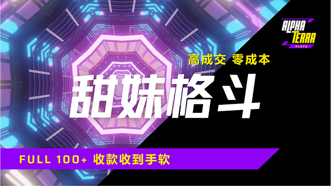 高成交零成本，售卖甜美格斗课程，谁发谁火，加爆微信，日入1000+收款…-课程网