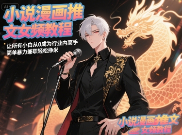 小说漫画推文女频教程，让所有小白从0成为行业内高手，简单暴力兼职轻松挣米财创网络学堂-引流教程-网赚教程-副业教程-引流技术-副业-网络赚钱项目课程网