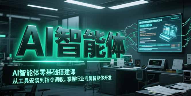 AI智能体零基础搭建课，从工具安装到指令调教，掌握行业专属智能体开发…财创网络学堂-引流教程-网赚教程-副业教程-引流技术-副业-网络赚钱项目课程网