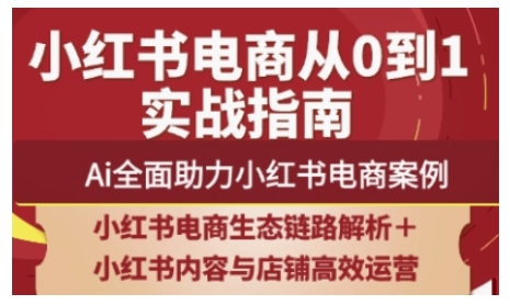 2025小红书电商全链路运营，Ai全面助力小红书电商案例财创网络学堂-引流教程-网赚教程-副业教程-引流技术-副业-网络赚钱项目课程网