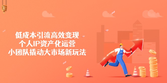 低成本引流高效变现，个人IP资产化运营，小团队撬动大市场新玩法财创网络学堂-引流教程-网赚教程-副业教程-引流技术-副业-网络赚钱项目课程网