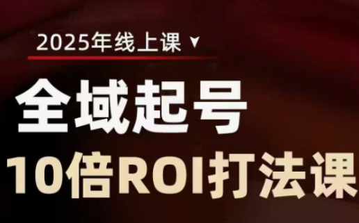 2025全域起号10倍ROI打法课，助你提升直播间的投资回报率-课程网