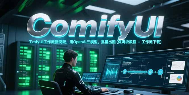 ComfyUI工作流新突破，用OpenAI三模型，批量出图(保姆级教程+工作流下载财创网络学堂-引流教程-网赚教程-副业教程-引流技术-副业-网络赚钱项目课程网
