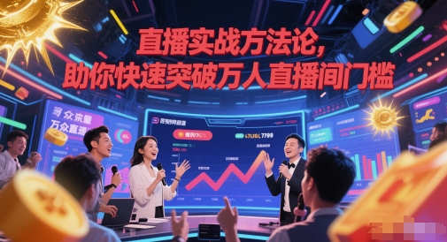 直播实战方法论，助你快速突破万人直播间门槛财创网络学堂-引流教程-网赚教程-副业教程-引流技术-副业-网络赚钱项目课程网