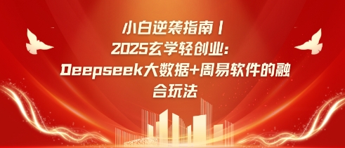 小白逆袭指南，2025玄学轻创业：Deepseek大数据+周易算法的融合玩法-课程网