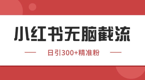 小红书只要你有同行就能获客，独家野路子获客玩法，暴力截流【揭秘】财创网络学堂-引流教程-网赚教程-副业教程-引流技术-副业-网络赚钱项目课程网