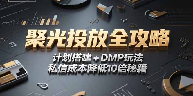 2025小红书聚光投放全攻略，计划搭建+DMP玩法，私信成本降低10倍秘籍财创网络学堂-引流教程-网赚教程-副业教程-引流技术-副业-网络赚钱项目课程网