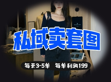 私域卖套图每天3-5单，每单利润99-课程网