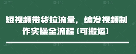 短视频带货拉流量，编发视频制作实操全流程(可搬运)-课程网