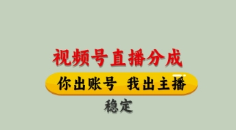 视频号直播分成，全程托管招募，单月轻松变现8k【揭秘】-课程网