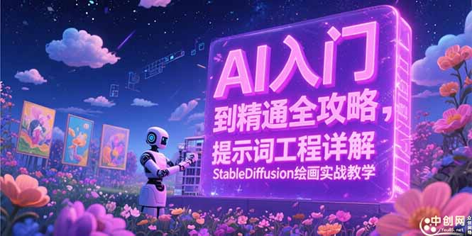 AI入门到精通全攻略，提示词工程详解，StableDiffusion绘画实战教学财创网络学堂-引流教程-网赚教程-副业教程-引流技术-副业-网络赚钱项目课程网