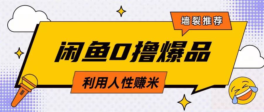咸鱼0撸玩法利用人性售卖商品达到日挣2张的效果-课程网