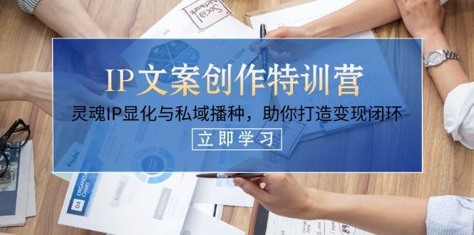 IP文案创作特训营，灵魂IP显化与私域播种，助你打造变现闭环(14节课)-课程网