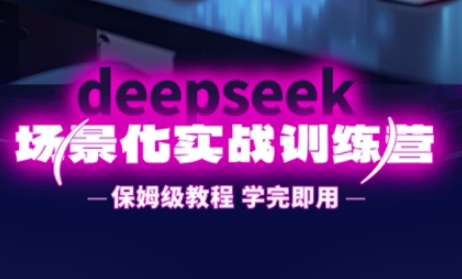 DeepSeek场景化实战训练营，保姆级教程，学完即用，手把手教你用DeepSeek提升效率-课程网