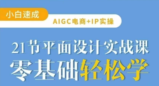 AIGC电商必备实操21节平面设计实战课，教你玩转AI-课程网