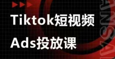 Ads视频投放课，tiktok短视频广告投放课-课程网