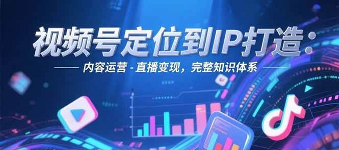 视频号定位到IP打造：账号搭建-内容运营-直播变现，完整知识体系财创网络学堂-引流教程-网赚教程-副业教程-引流技术-副业-网络赚钱项目课程网
