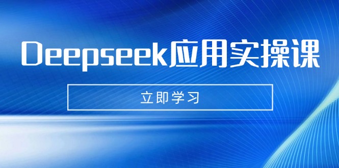 Deepseek应用实操课：AI制作数字妈妈、写真、短视频，辅导作业，PPT制作等财创网络学堂-引流教程-网赚教程-副业教程-引流技术-副业-网络赚钱项目课程网
