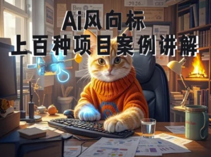 Ai风向标-附100种项目案例玩法-0基础小白到大神ai视频商业应用教学财创网络学堂-引流教程-网赚教程-副业教程-引流技术-副业-网络赚钱项目课程网