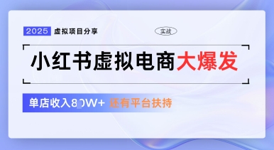小红书虚拟电商项目，平台大力免费流量扶持，低门槛1拖3玩法-课程网