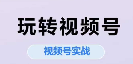 玩转视频号，视频号实战系列课财创网络学堂-引流教程-网赚教程-副业教程-引流技术-副业-网络赚钱项目课程网