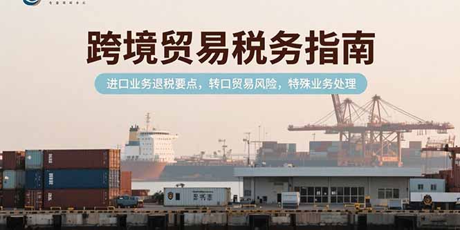 跨境贸易税务指南，进口业务退税要点，转口贸易风险，特殊业务处理财创网络学堂-引流教程-网赚教程-副业教程-引流技术-副业-网络赚钱项目课程网