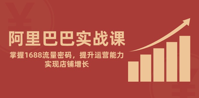 阿里巴巴实战课：掌握1688流量密码，提升运营能力，实现店铺增长财创网络学堂-引流教程-网赚教程-副业教程-引流技术-副业-网络赚钱项目课程网